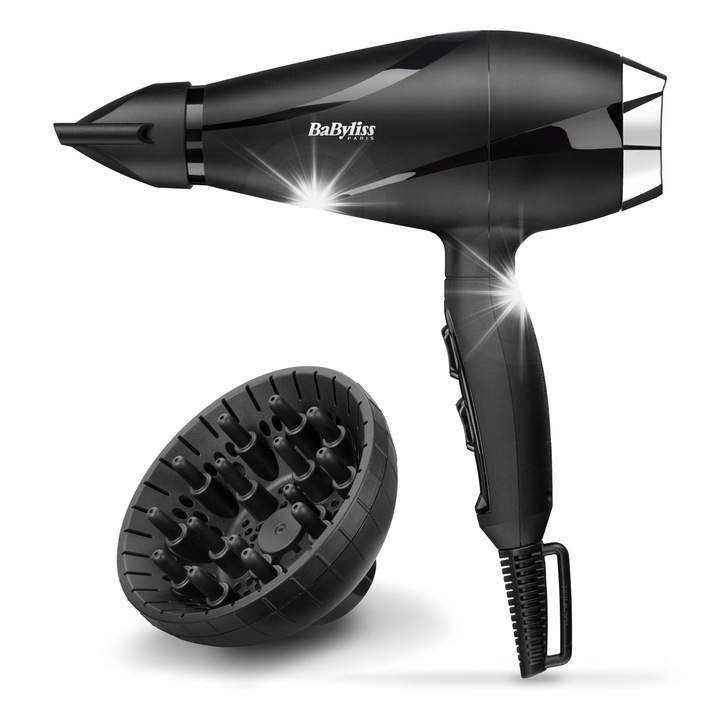 Сешоар Babyliss SHINE PRO 2200W, AC мотор, 2 температури, 2 скорости, черен, 6 мм