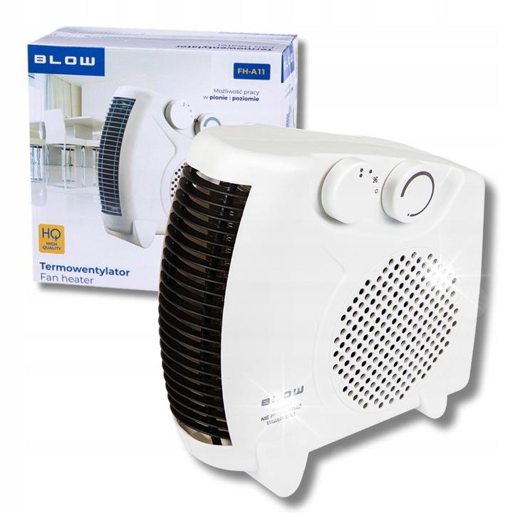 Hőlégfúvó 2000W, NEO TOOLS, termosztát, túlmelegedés elleni védelem, 25,5x24,8x12,6cm