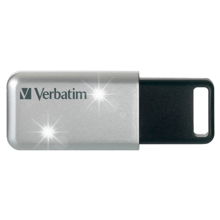 Pendrive USB Verbatim Secure Pro 64GB, 256 bites AES, 100 MB/s átviteli sebesség, visszahúzható kialakítás