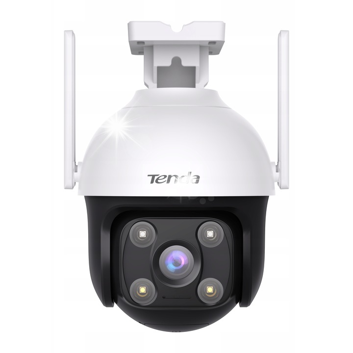 Camera IP Tenda RH7-WCA Pan/Tilt 4MP, alb-negru, 138x120x187mm, set cu card MicroSD 32GB