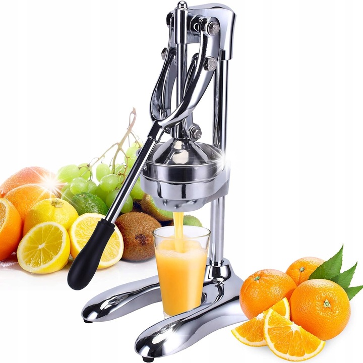 Ръчна преса за цитруси Logic, от неръждаема стомана, 49x20x25см, сребрист цвят, за цитруси и нарове