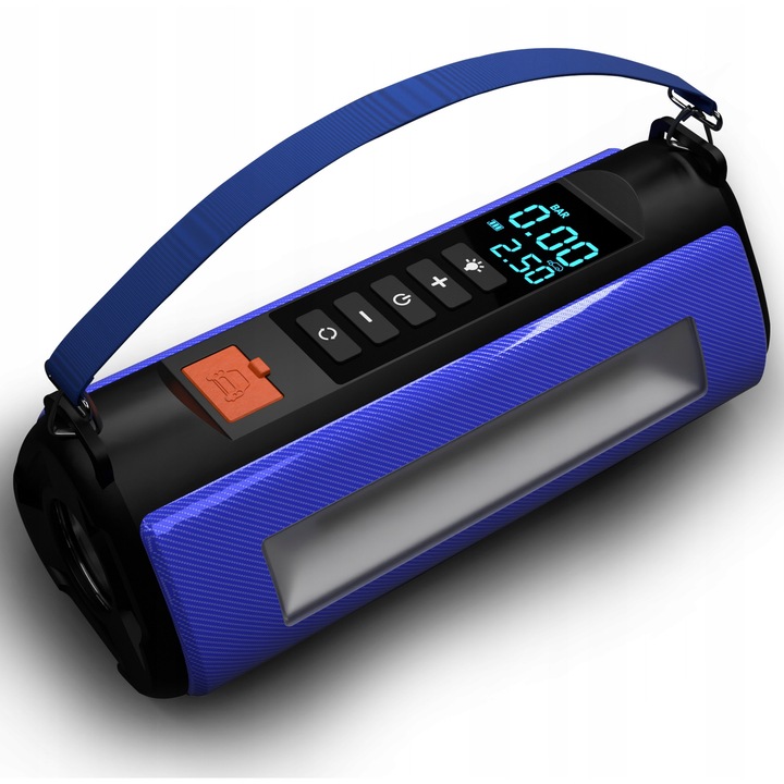 Зарядно за кола, MBG line, Мултифункционално, Черно/Синьо