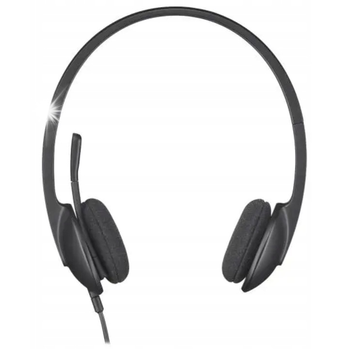 Logitech H340 PC fejhallgató, fülre illeszkedő, USB, fekete, 1,8 m kábel