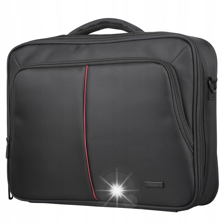 Laptop táska 15,6", Modecom Boston, poliészter, fekete, mérete 40x30x6cm