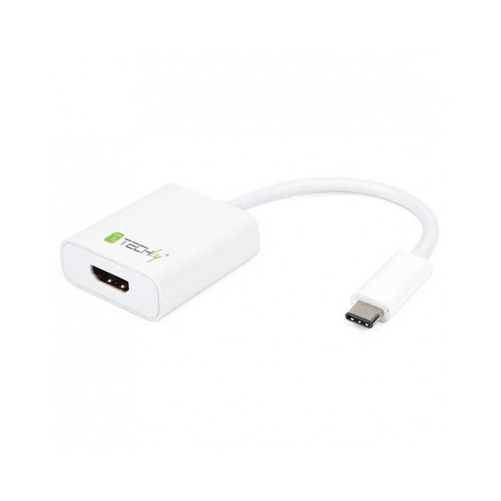 Адаптер USB-C 3.1 към HDMI, Techly, 4K2K, бял, 15см