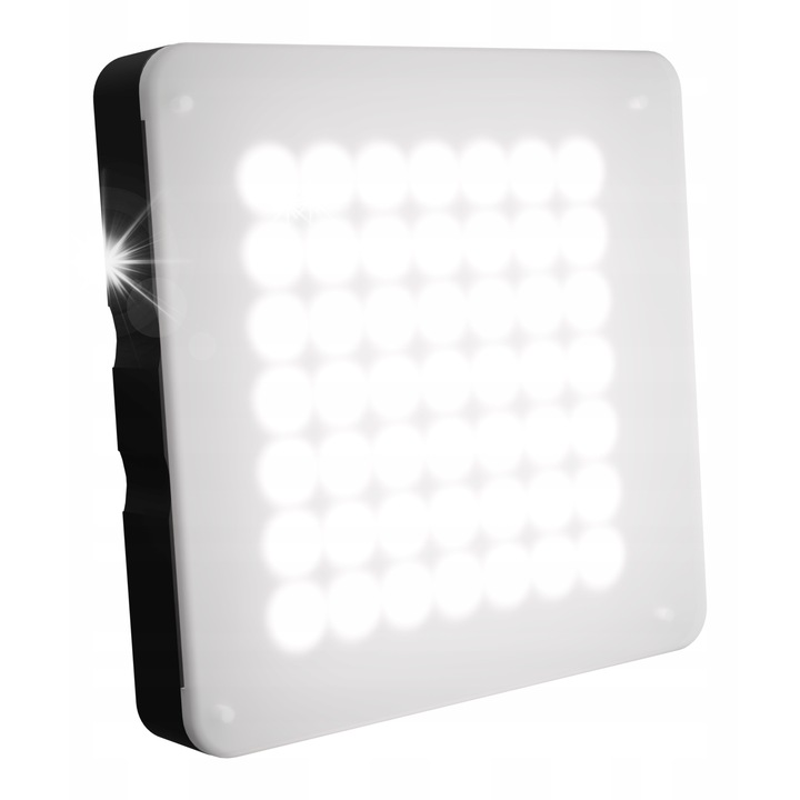 LED lámpa, Natec Alfama, 49 LED, 4 színszűrő, kompakt, 1/4", fényképezéshez