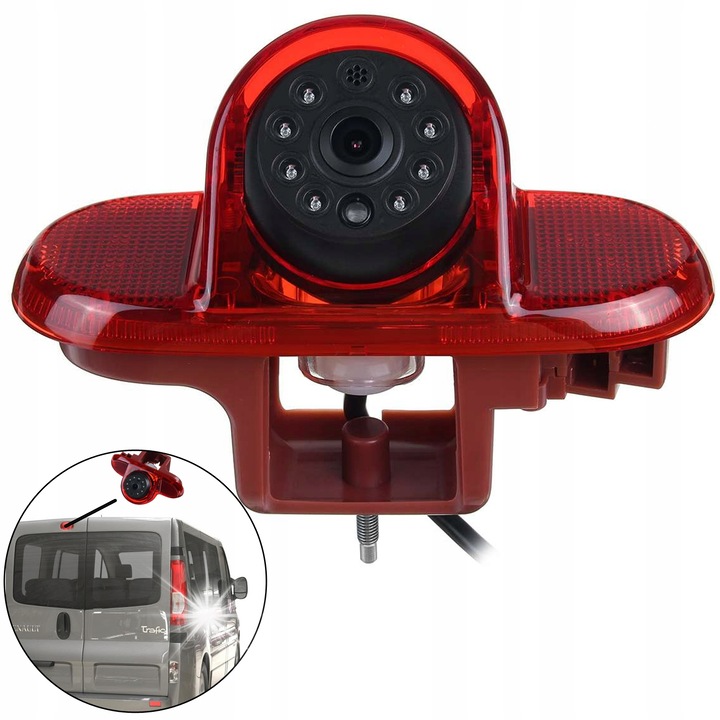 Камера за задно виждане с LED в стоп лампата, MBG Line, водоустойчива и удароустойчива, 170°, 10м видео кабел, 1.5м захранващ кабел
