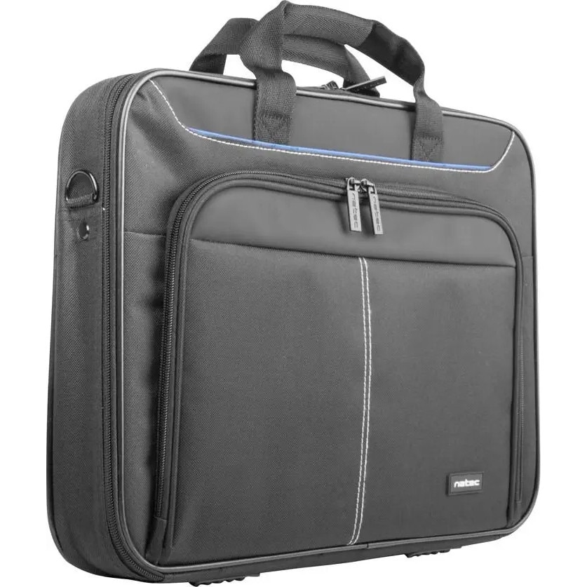 Geanta laptop Natec Doberman 15,6", neagra, cu sistem trolley, dimensiuni 42x32x6,5cm