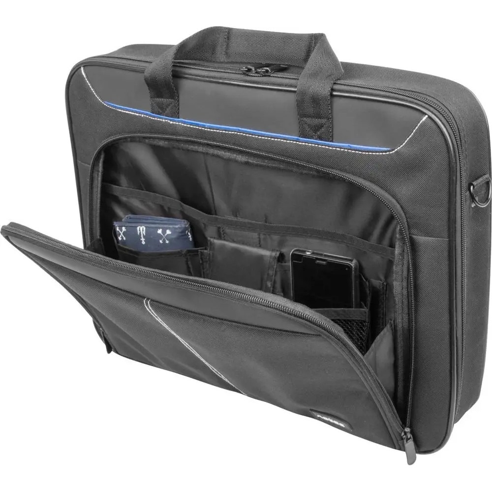 Geanta laptop Natec Doberman 15,6", neagra, cu sistem trolley, dimensiuni 42x32x6,5cm