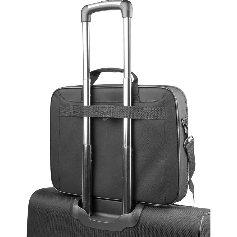 Geanta laptop Natec Doberman 15,6", neagra, cu sistem trolley, dimensiuni 42x32x6,5cm
