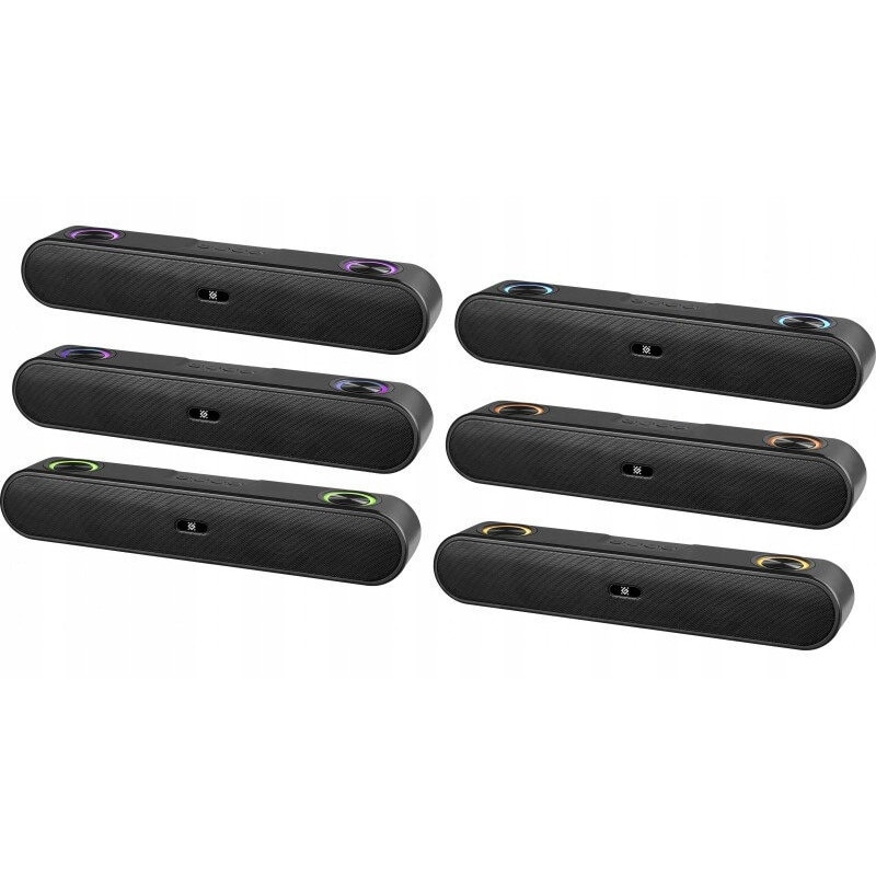 Soundbar, Defender, 16W, Bluetooth, negru, Iluminat LED