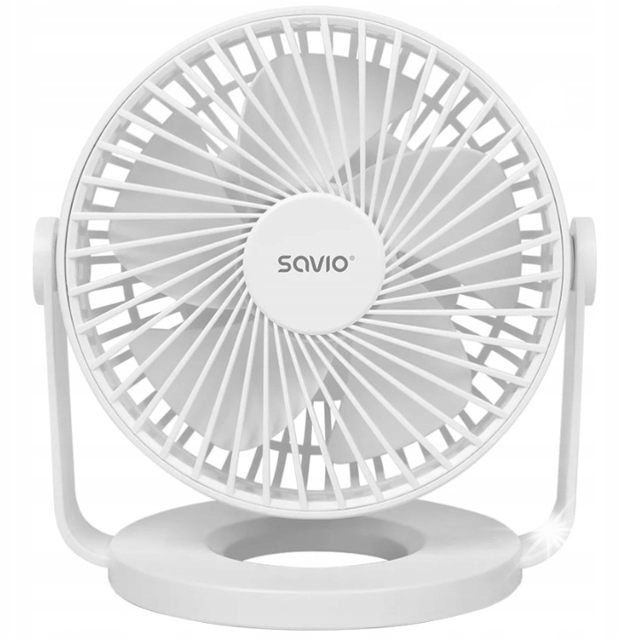 Asztali ventilátor, SAVIO AD-01, 4 üzemmód, fehér, 160x150x115mm