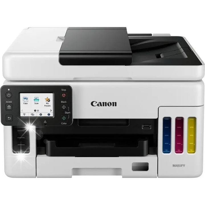 Imprimanta multifunctionala Canon Maxify GX6040 3 in 1, alba, inkjet color