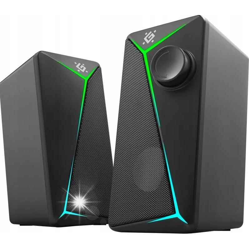 Boxe PC Defender J5 2.0, 6W, USB, iluminare LED, 90Hz-20kHz, set - eMAG.ro