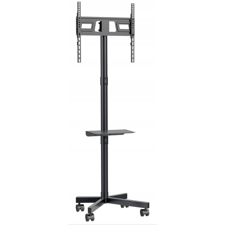 Мобилна стойка за телевизор Maclean MC-949, 32-55", макс. VESA 400x400, 25кг, с колела, черен цвят, пълен комплект