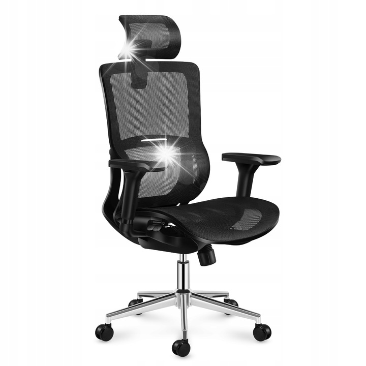 Scaun birou Mark Adler Expert 6.2, suport lombar, negru, Nylon Mesh, capacitate maxima 150 kg