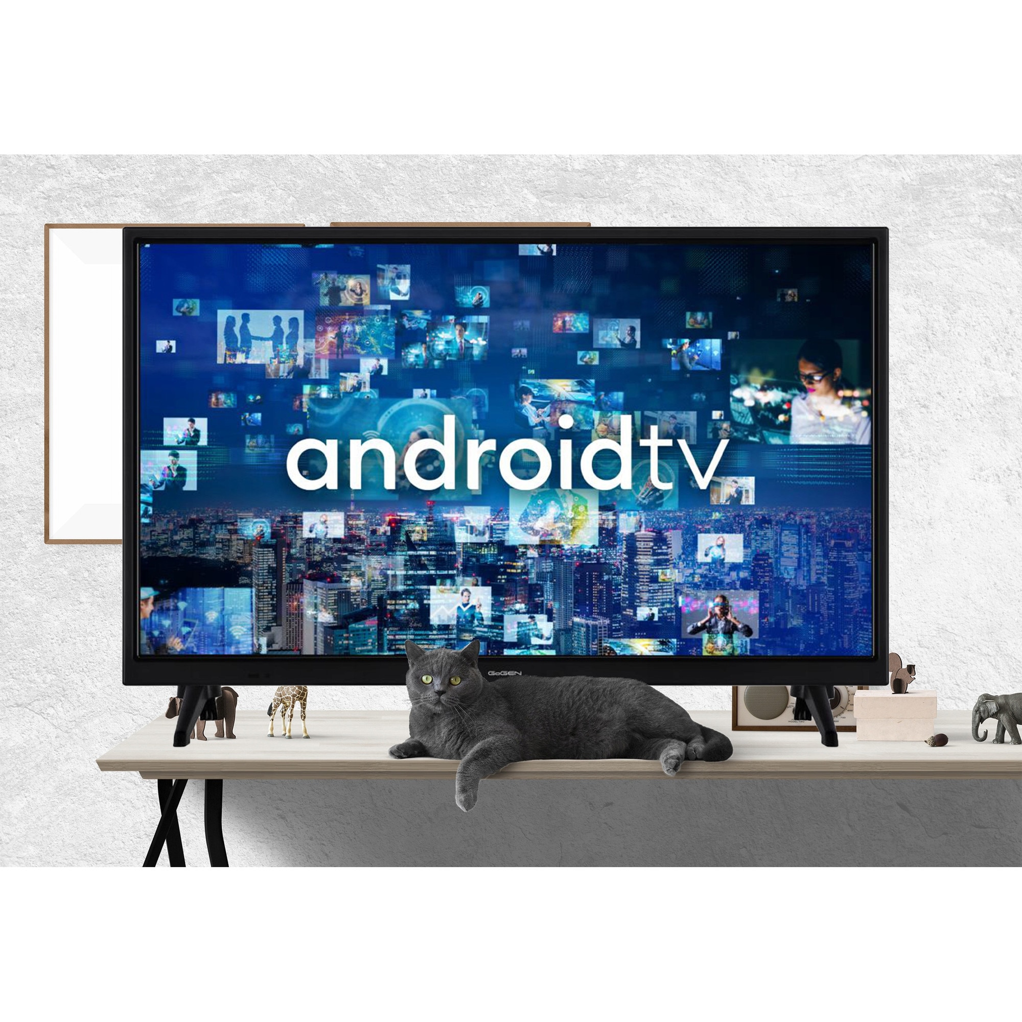 Televizor LED, 24" Gogen, HD Ready, Smart, Wi-Fi, 3 HDMI, negru
