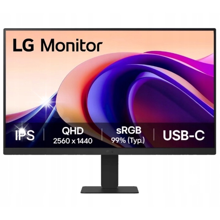 Monitor LED LG, 24" 2K IPS 100Hz HDR, 2560x1440, negru