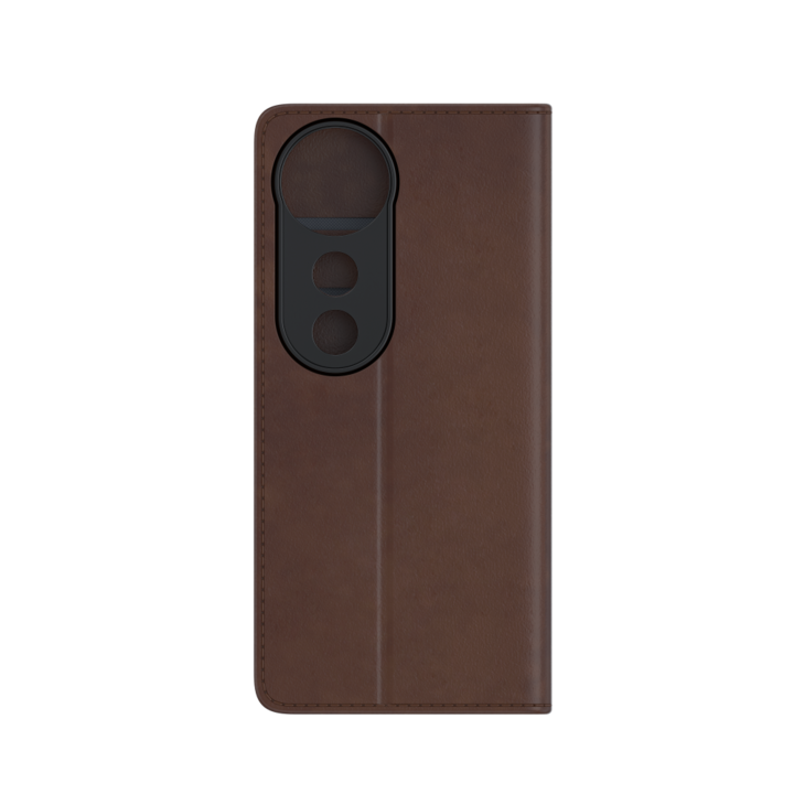 Vivo V40 5G съвместим сгъваем калъф, кафяв