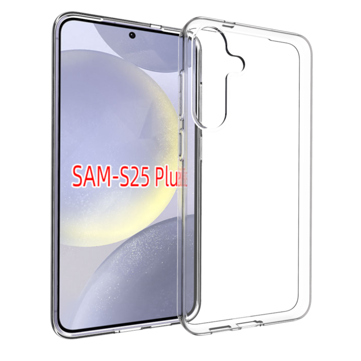 Husa de silicon subțire compatibilă cu Samsung Galaxy S25 Plus, Transparentă