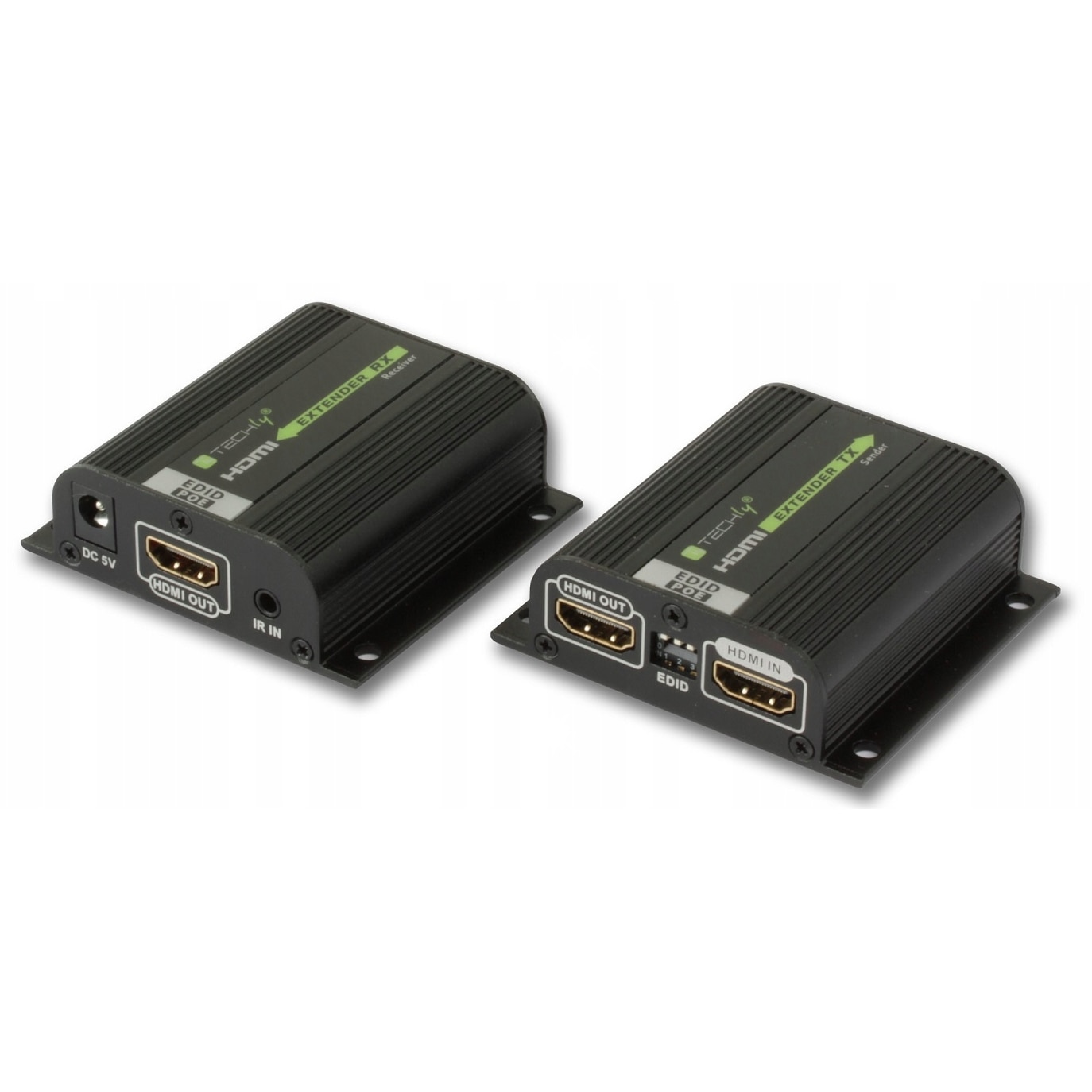 Transmitator si Receptor HDMI TECHly, AV, 40m, negru, 7.16x6.69x2.26cm ...