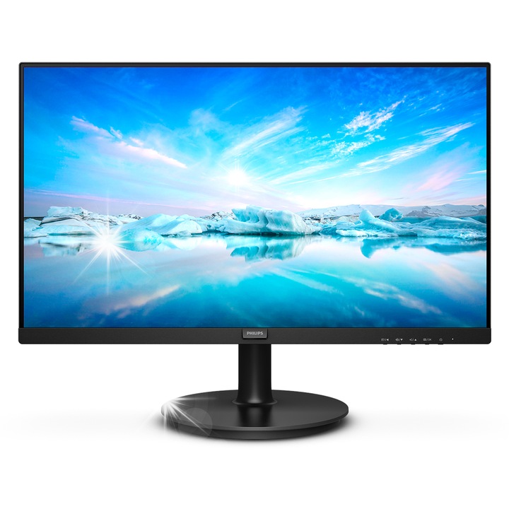 Monitor LCD Philips 222V8LA/00 21.5" VA Full HD, HDMI, DisplayPort, 75Hz, negru