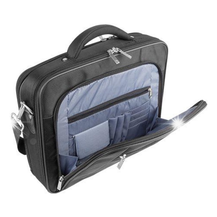 Natec Boxer 15,6" laptop táska, 3 rekeszes, védelmi rendszerrel, fekete