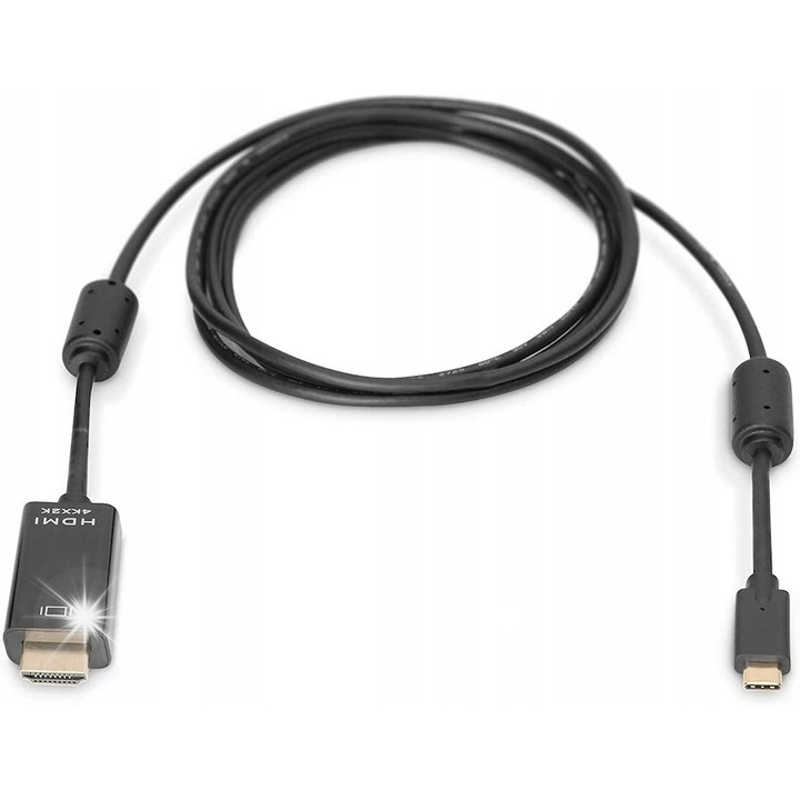 Адаптер USB-C към HDMI, Digitus, 5м, 4K/60Hz, черен