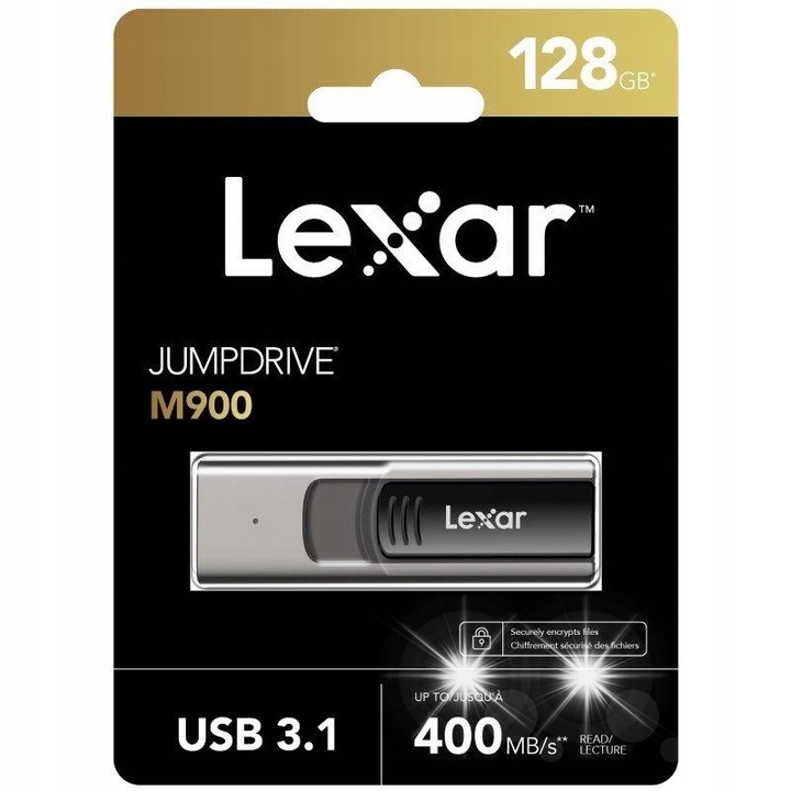 Memorie USB Lexar JumpDrive M900 128GB, 400MB/s, 71.51x21.93x10.98mm