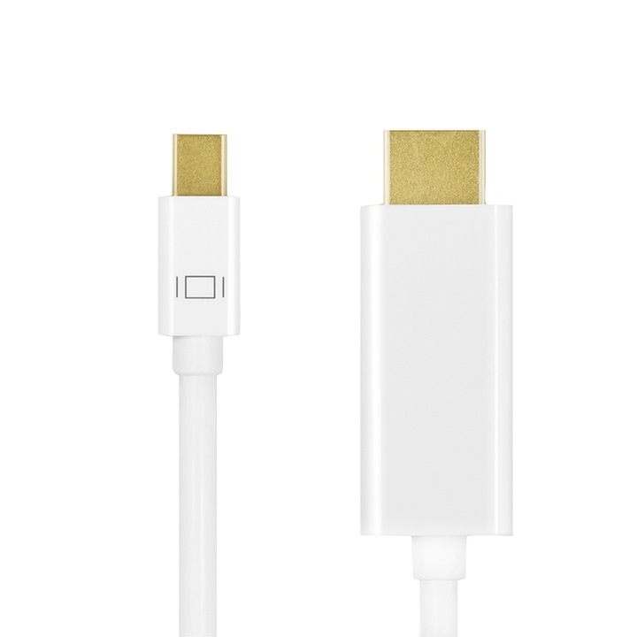 Cablu adaptor LogiLink, Mini DisplayPort - HDMI, 3 m, Alb