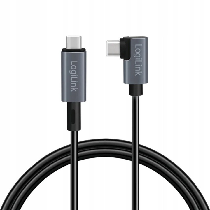 Cablu USB 2.0 LogiLink CU0184 USB-C - USB-C, 3m, negru