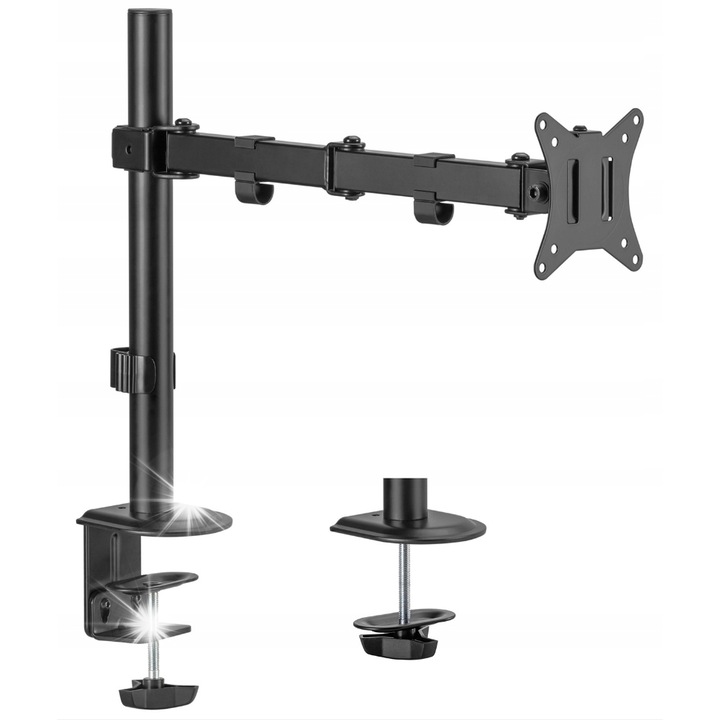 Maclean MC-753N monitortartó, 17-32", 9kg, fekete, VESA 75x75/100x100