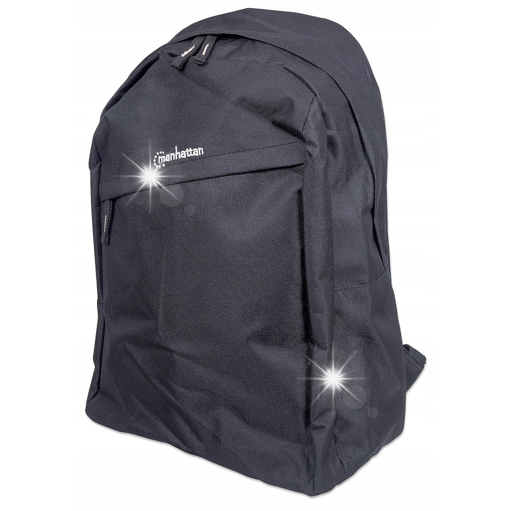 Rucsac laptop Manhattan 39,6 cm, negru, cu curea pe umar