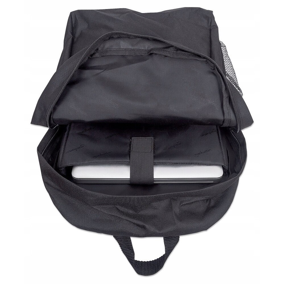 Rucsac laptop Manhattan 39,6 cm, negru, cu curea pe umar
