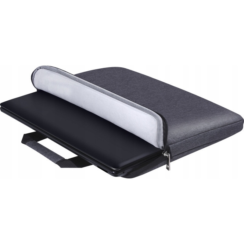 Geanta laptop, Defender, 15.6'', gri inchis, cu protectie impotriva zgarieturilor si captuseala din polar