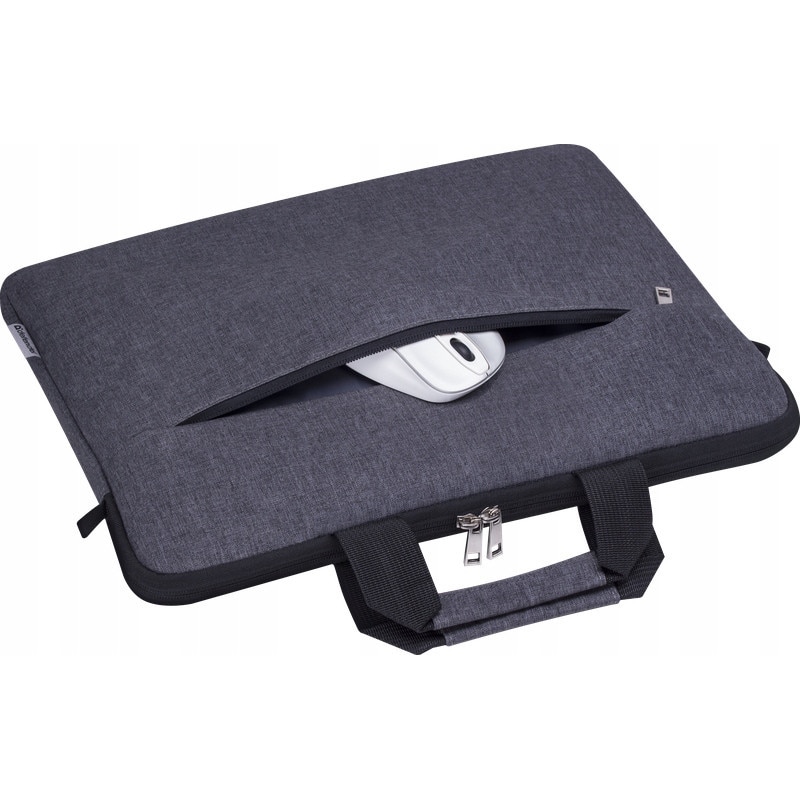 Geanta laptop, Defender, 15.6'', gri inchis, cu protectie impotriva zgarieturilor si captuseala din polar