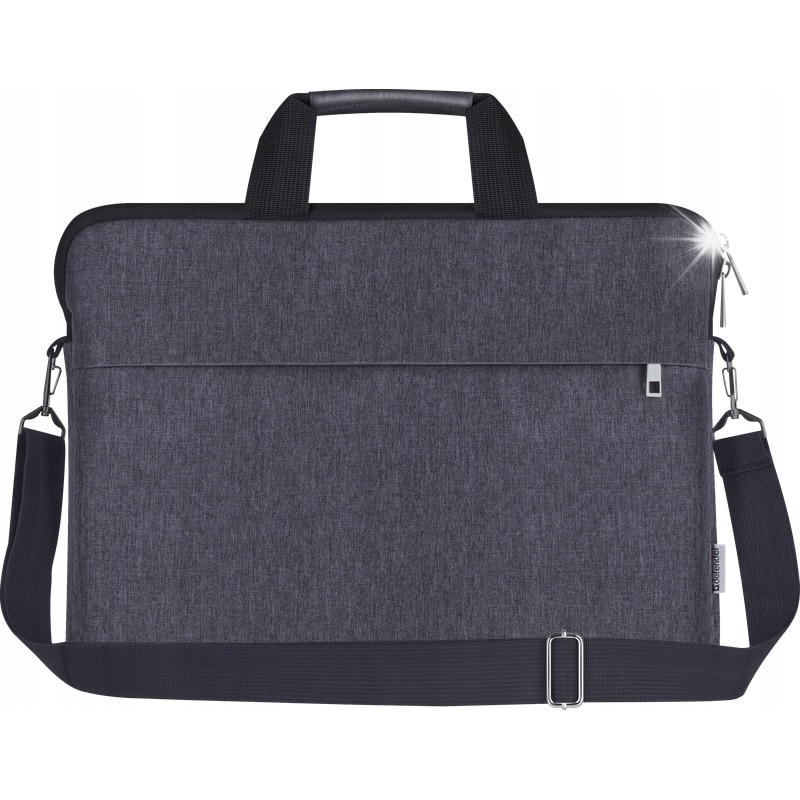 Geanta laptop, Defender, 15.6'', gri inchis, cu protectie impotriva zgarieturilor si captuseala din polar