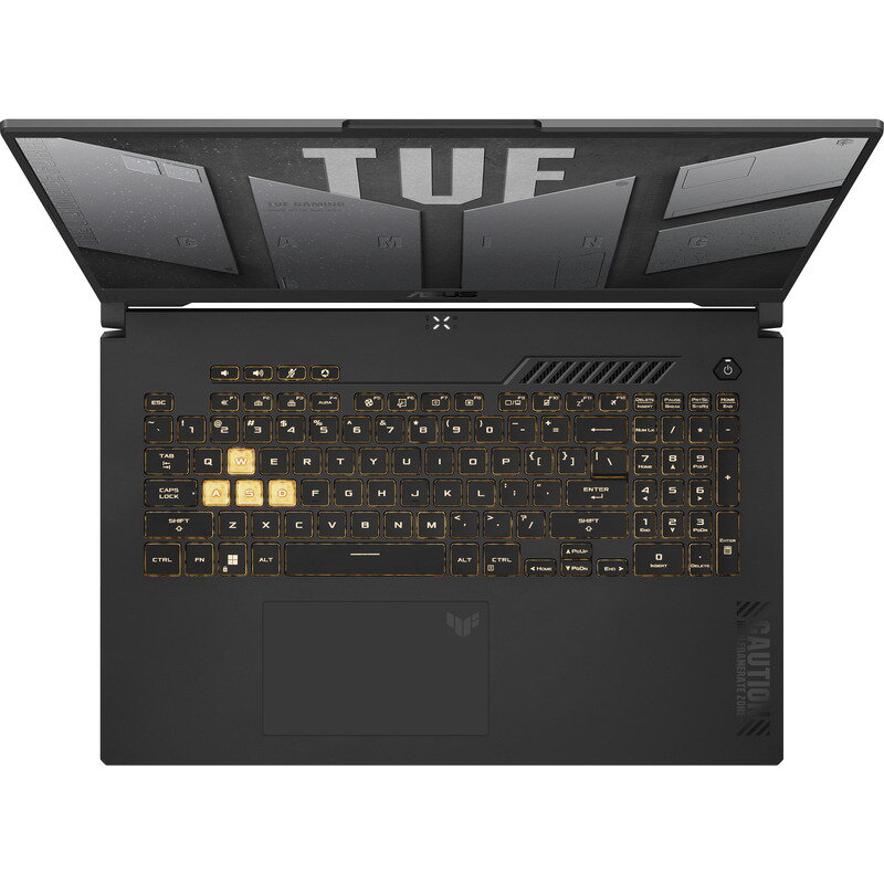 Laptop Asus TUF Gaming F17, FX707VJ-HX075, 17.3 inch, Full HD, Procesor Intel® Core™ 5 210H, 16GB DDR4, 512GB SSD, NVidia GeForce RTX 3050 6GB, No OS, Gri inchis