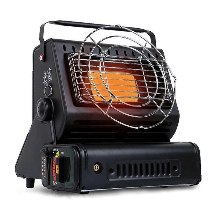Къмпинг горелка Arzator, 1300W, от неръждаема стомана, с режим на отопление и готвене, 26x20x24см