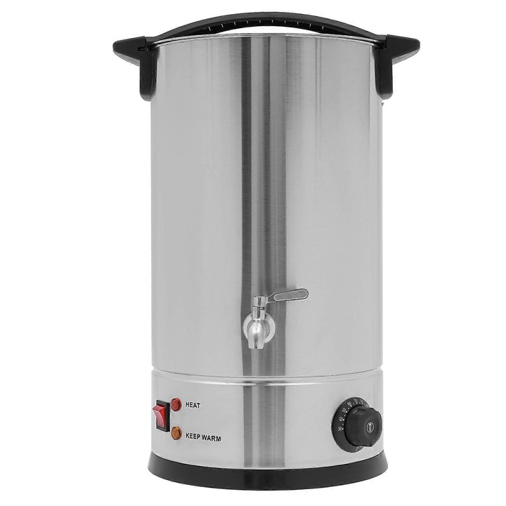 Elektromos viaszolvasztó, 8L/10L/15L, fekete/ezüst, rozsdamentes acél, 10L kapacitással