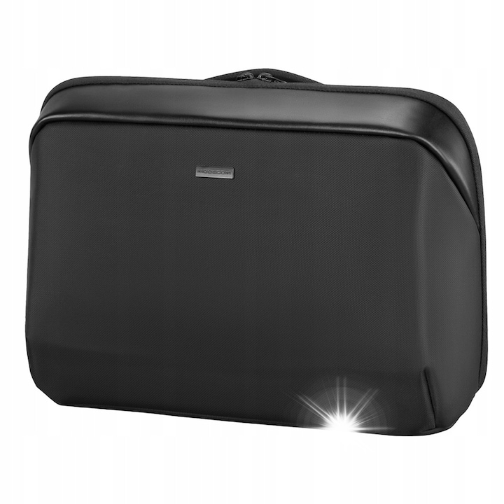 Laptop táska 15,6'', Modecom SPLIT, poliészter és ökobőr, fekete, 41x29x11cm