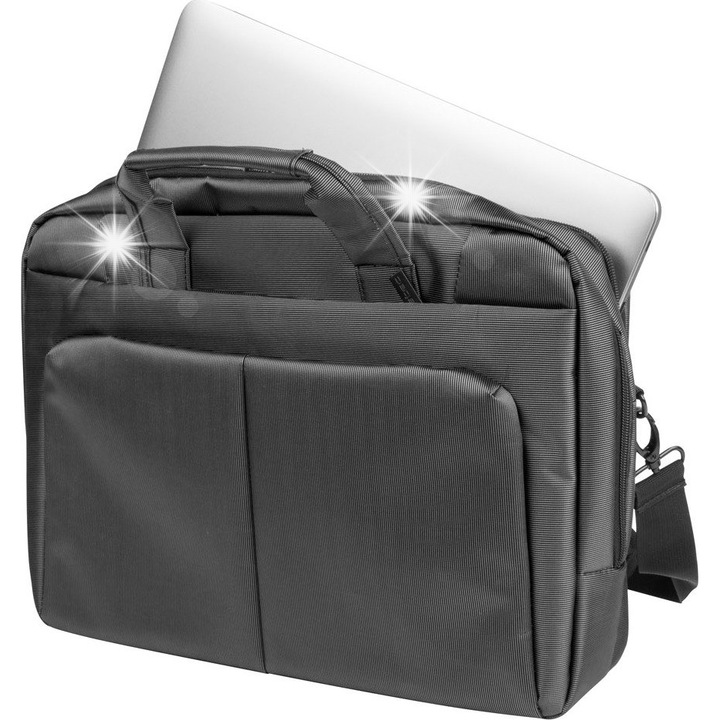 Natec Gazelle 15,6"-16" laptop táska, 3 rekeszes, grafit, trolley rendszer