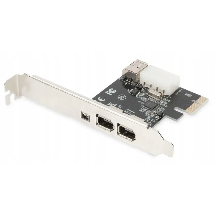 Controler Firewire PCI Express, 3x porturi externe, Digitus, 400Mbps