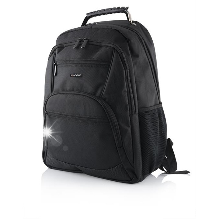 Plecak laptop Logic Concept EASY2, 15-16", negru, 35x20x45cm, set cu compartiment pentru laptop