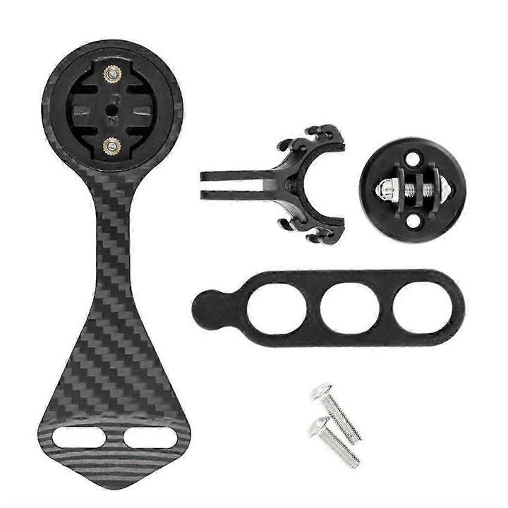 Suport computer bicicleta carbon, negru, universal, 25mm, 10x5x3cm