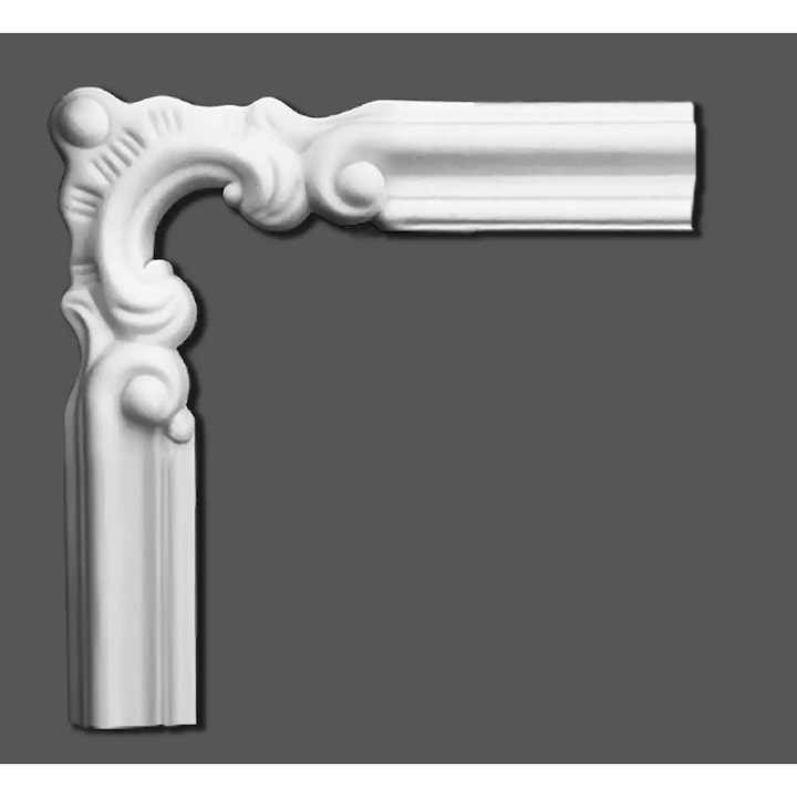 Coltar pentru brau decorativ, din poliuretan, Grand Decor, HCR 502-3, 10.7cmx10.7cm