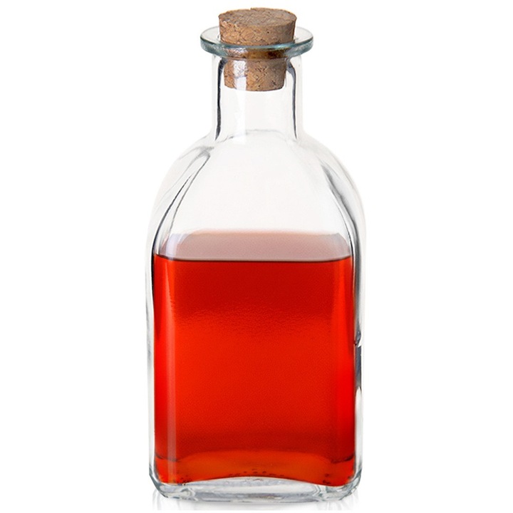 Стъклена бутилка с капачка Orion, 270 мл, 6x6x14 см, прозрачна