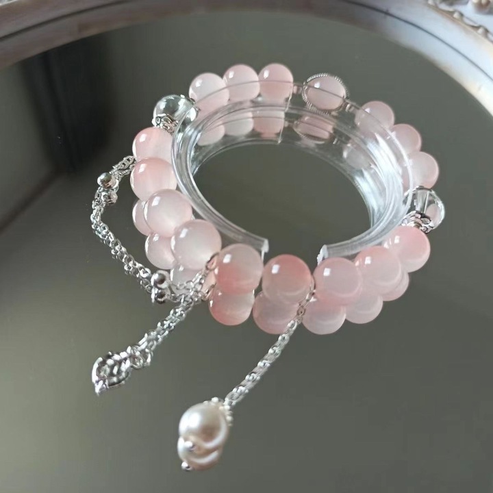 Bratara cu design de labuta de pisica, roz, din aliaj, pentru femei