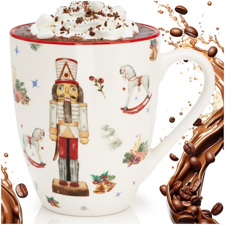 Cana Kerámia Készlet Dobozzal, Home Styling Collection, Diótörő, 320 ml, 12x8.3x10 cm, Porcelán, Kényelmes Fogantyú, Mosogatógépben És Mikrohullámú Sütőben Használható, Tökéletes Ajándék, Többszínű