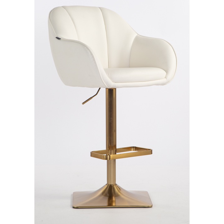 Votana HR2055KW Fehér modern műbőr szék arany lábbal